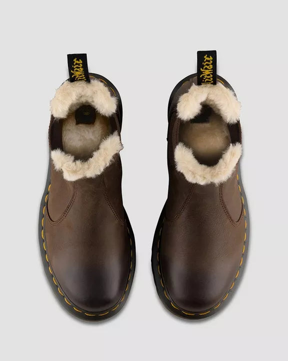 Dr. M. - 2976 Women's Faux Fur Lined Chelsea Boots