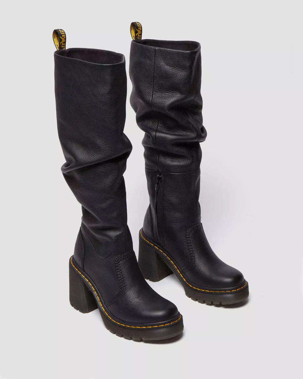 Dr. M.- Kasey Kinsley Leather Knee High Heeled Boots