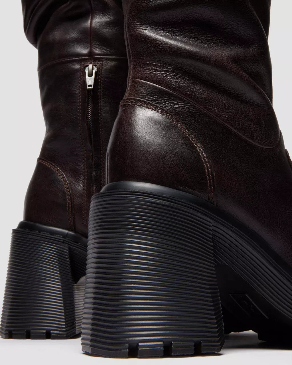 Dr. M.- Kasey Kinsley Leather Knee High Heeled Boots