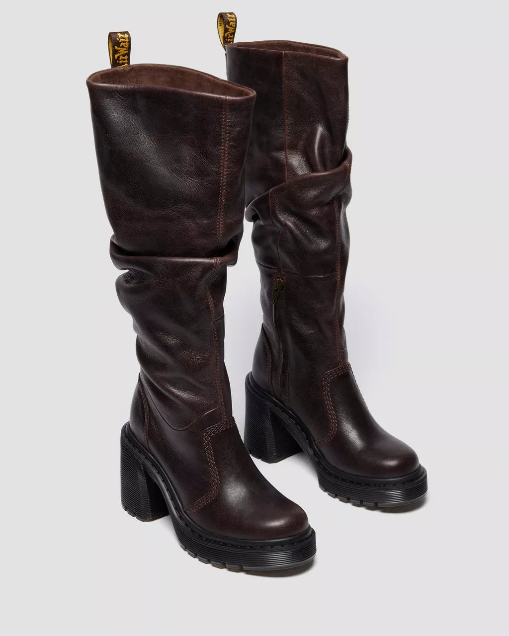 Dr. M.- Kasey Kinsley Leather Knee High Heeled Boots