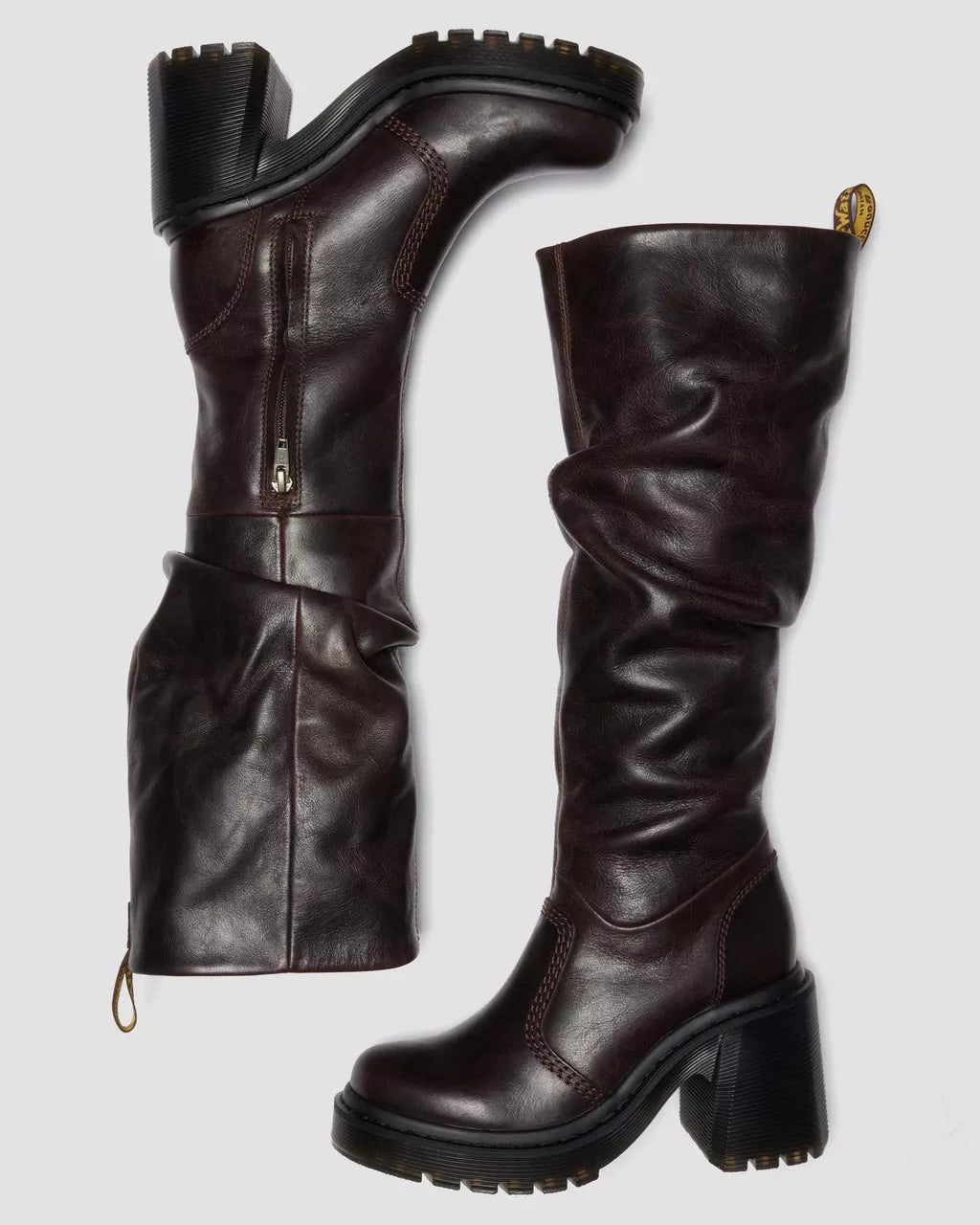 Dr. M.- Kasey Kinsley Leather Knee High Heeled Boots